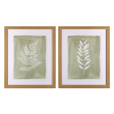 Sage Botanicals Framed Art Prints, Set of 2