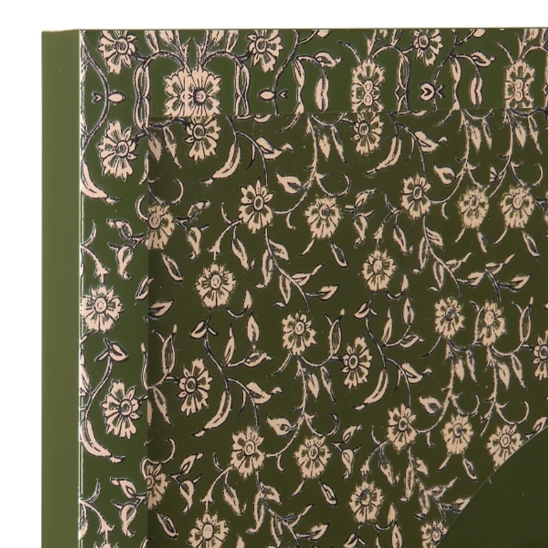 Green Oval Floral Framed Art Prints, Set of 2