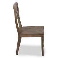 French Gray Wood Dining Chair