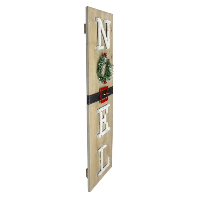 Noel Santa Belt Wooden Wall Plaque