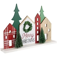 Merry Christmas Wooden Houses Decoration