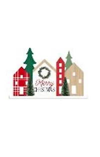 Merry Christmas Wooden Houses Decoration