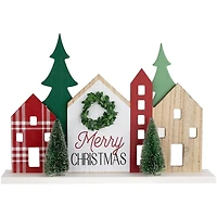 Merry Christmas Wooden Houses Decoration