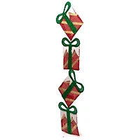 Pre-Lit Outdoor Tinsel Stacked Gift Boxes