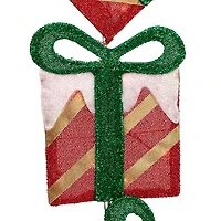 Pre-Lit Outdoor Tinsel Stacked Gift Boxes