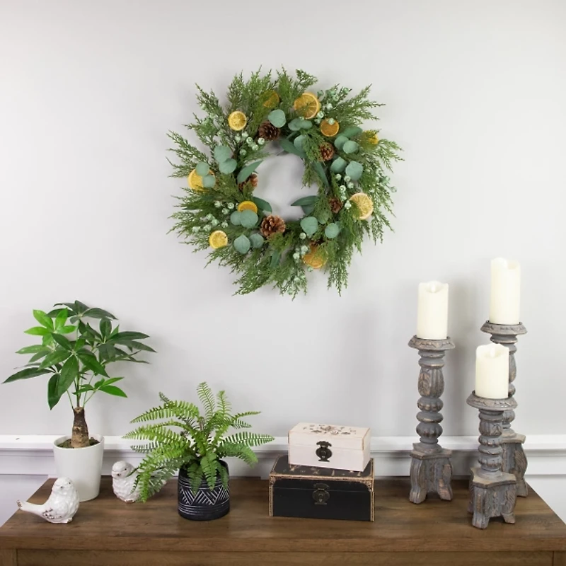 Real Touch Lemon and Cypress Wreath