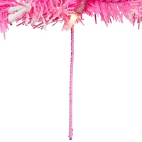 Pre-Lit Pink Flocked Pine Garland