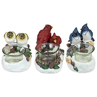 Christmas Birds Tealight Candle Holders, Set of 3