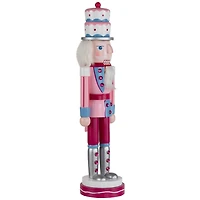 Pink and Blue Cake King Nutcracker Figurine