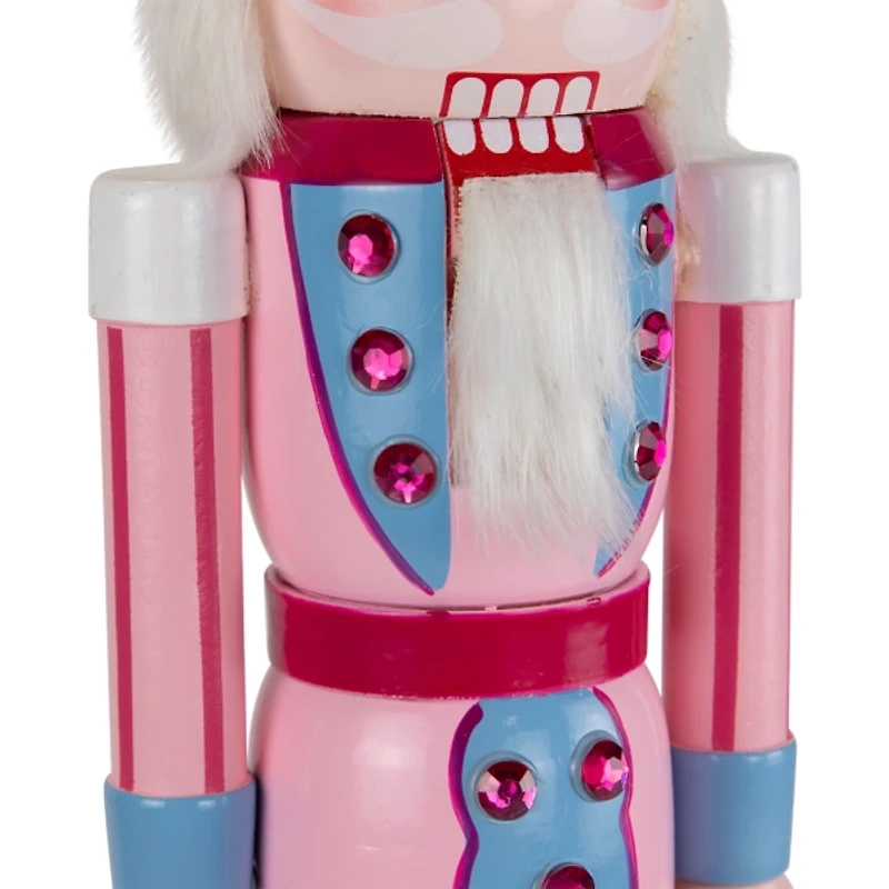 Pink and Blue Cake King Nutcracker Figurine