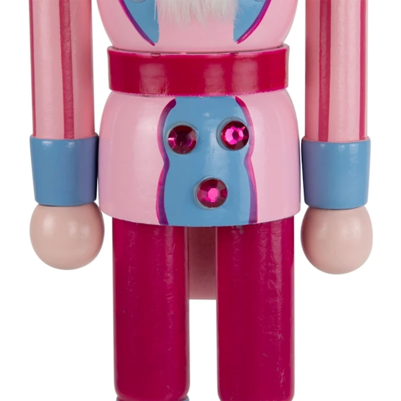 Pink and Blue Cake King Nutcracker Figurine