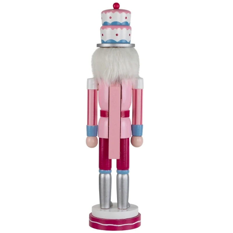 Pink and Blue Cake King Nutcracker Figurine