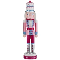Pink and Blue Cake King Nutcracker Figurine