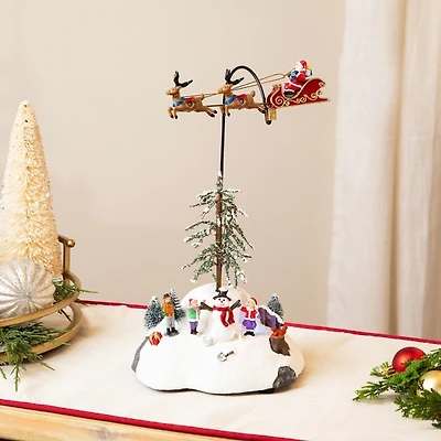 LED Musical Flying Santa Display