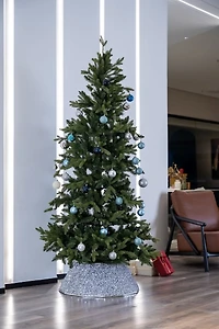 Silver Sequins Hexagonal Christmas Tree Collar