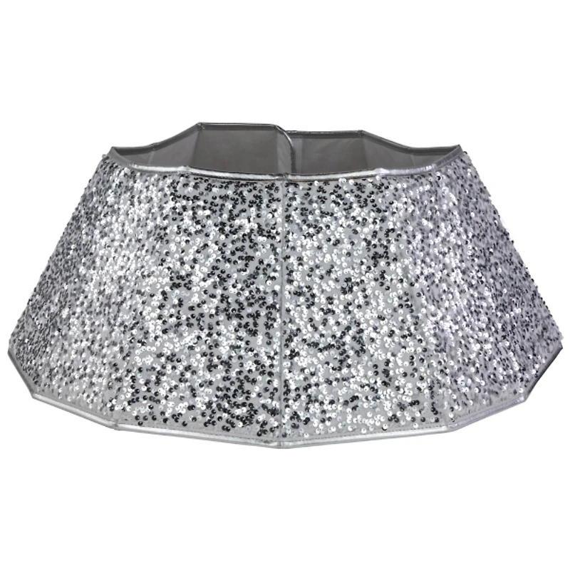 Silver Sequins Hexagonal Christmas Tree Collar