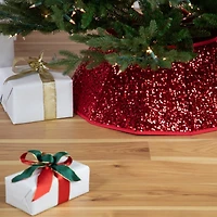 Red Sequins Hexagonal Christmas Tree Collar