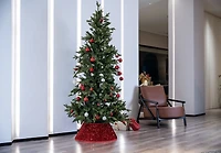 Red Sequins Hexagonal Christmas Tree Collar