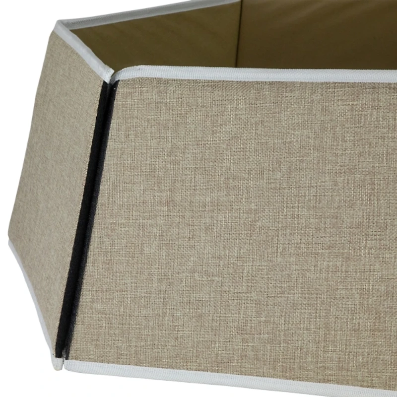 Beige Burlap Reindeer Christmas Tree Collar