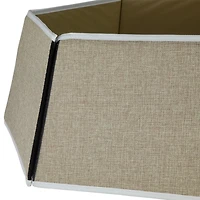 Beige Burlap Reindeer Christmas Tree Collar