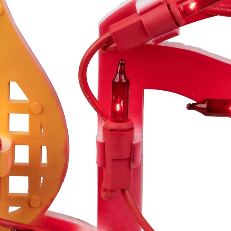 LED Christmas Candles with Holly Window Silhouette