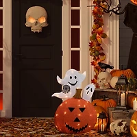 LED Jack O Lantern and Ghost Halloween Decoration