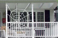 White Felt Spiderweb Halloween Decoration