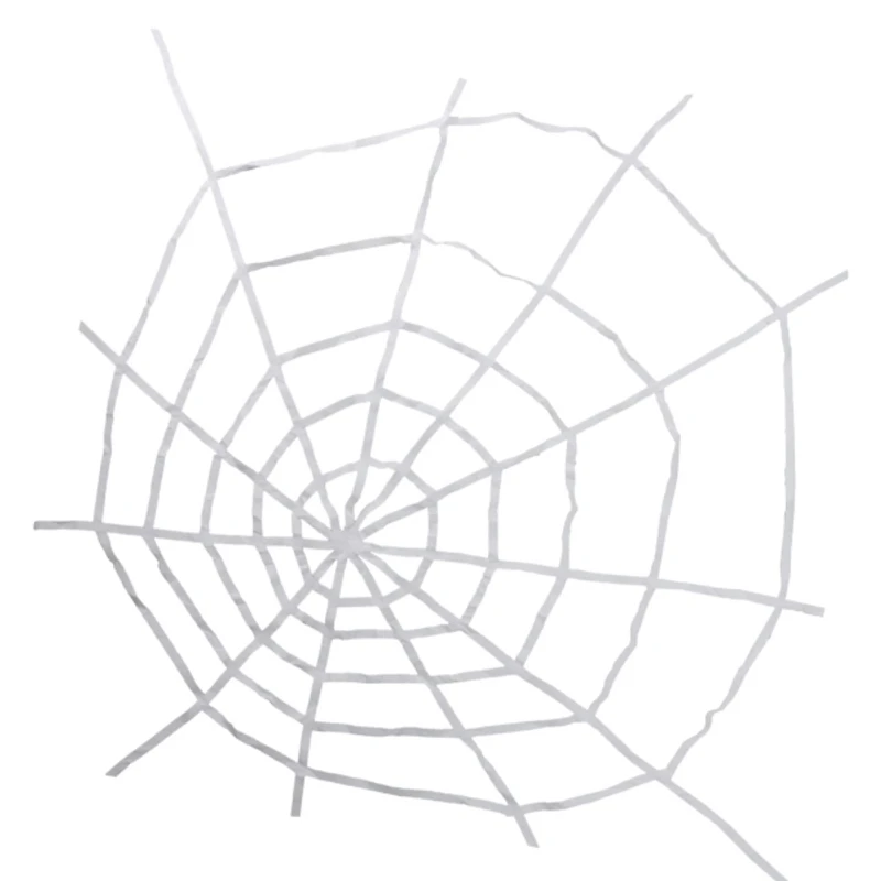 White Felt Spiderweb Halloween Decoration