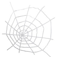 White Felt Spiderweb Halloween Decoration