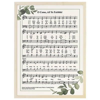 O Come All Ye Faithful Hymn Framed Art Print