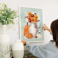 Autumn Florals in Jug Vase Framed Art Print