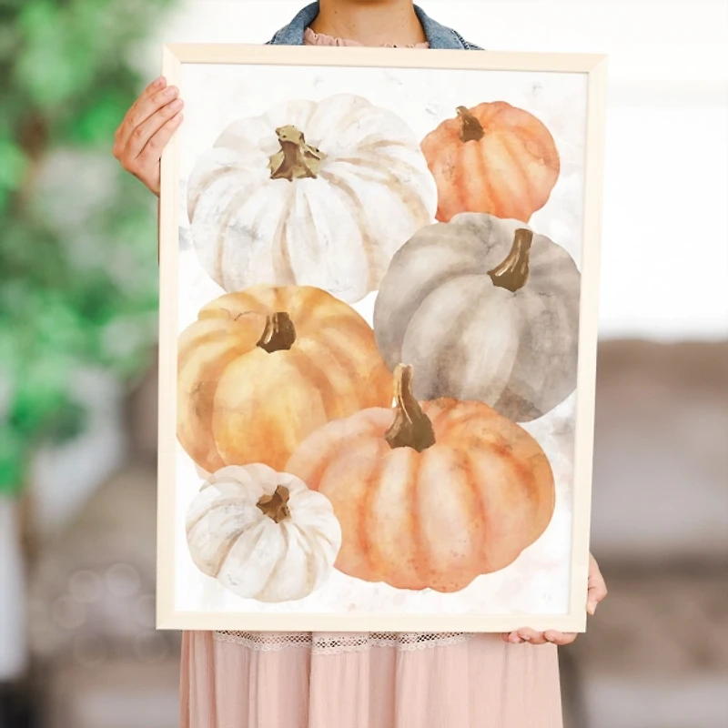 Pumpkin Pile Framed Art Print