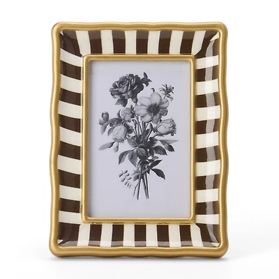 Striped Gold Edge Picture Frame