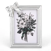 Silver Corner Bow Picture Frame