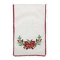 White Holly Bow Table Runner