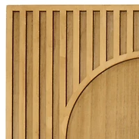 Fern Ribbed Wood Arch Wall Plaques, Set of 2