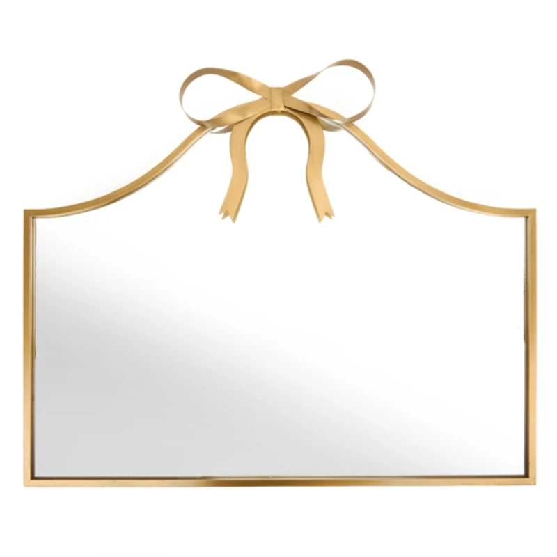 Sofia Gold Bow Arched Mantel Wall Mirror