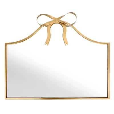 Sofia Gold Bow Arched Mantel Wall Mirror