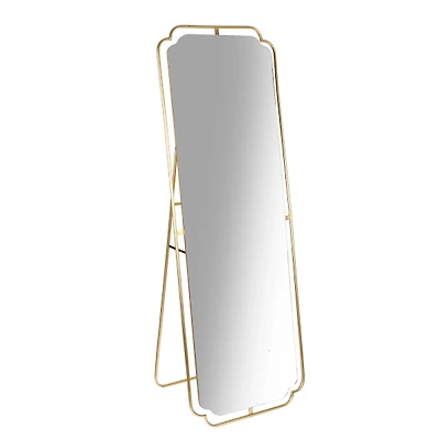 Avery Gold Scalloped Corner Leaner Mirror