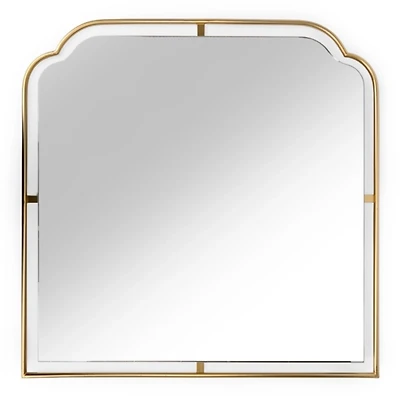 Avery Gold Scalloped Corner Arch Wall Mirror