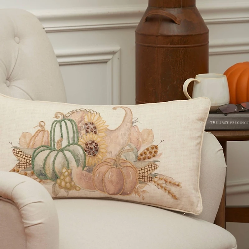 Autumn Fields Cornucopia Pillow