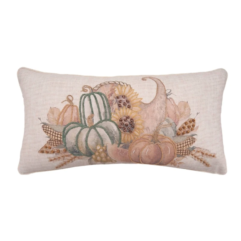 Autumn Fields Cornucopia Pillow