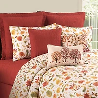 Autumn Forest Trees Lumbar Pillow