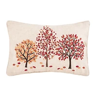 Autumn Forest Trees Lumbar Pillow