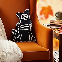 Cat Skeleton Shaped Hooked Pillow