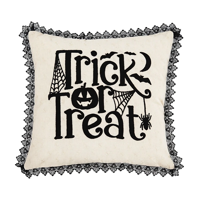 Black & White Trick or Treat Pillow
