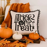 Black & White Trick or Treat Pillow