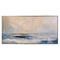 Moody Ocean Framed Canvas Art Print
