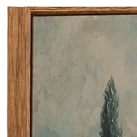 Green Rolling Hills Framed Canvas Art Print