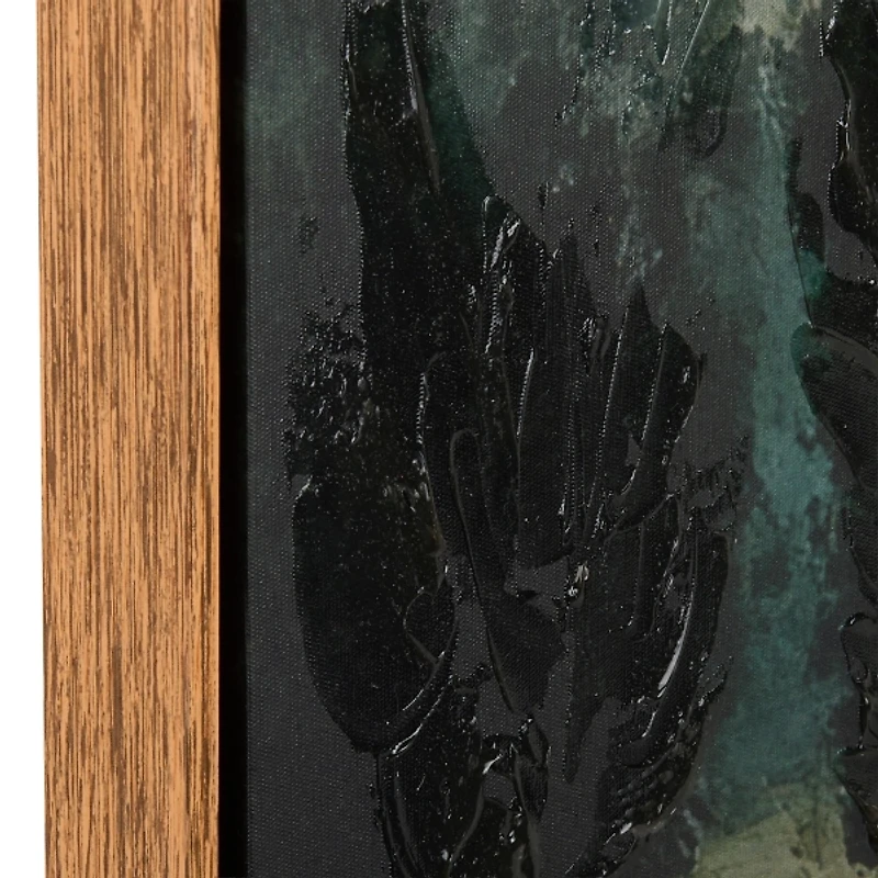 Green Rolling Hills Framed Canvas Art Print